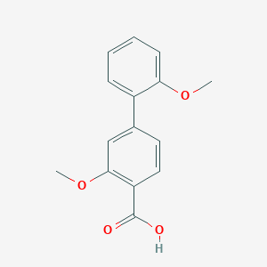 molecular formula C15H14O4 B6397970 2-Methoxy-4-(2-methoxyphenyl)benzoic acid CAS No. 175153-17-0