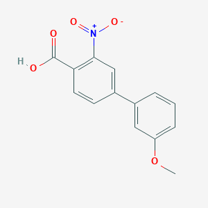 molecular formula C14H11NO5 B6397978 4-(3-Methoxyphenyl)-2-nitrobenzoic acid CAS No. 669002-34-0
