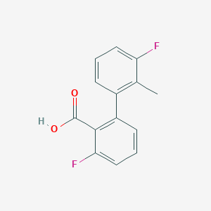 molecular formula C14H10F2O2 B6398305 6-Fluoro-2-(3-fluoro-2-methylphenyl)benzoic acid CAS No. 1261903-28-9