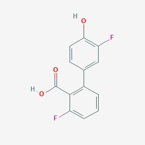 molecular formula C13H8F2O3 B6398750 6-Fluoro-2-(3-fluoro-4-hydroxyphenyl)benzoic acid CAS No. 1261893-30-4