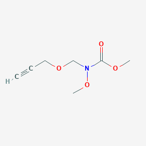 molecular formula C7H11NO4 B063989 methyl N-methoxy-N-propargyloxymethylcarbamate CAS No. 186768-18-3