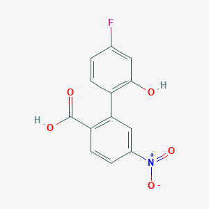molecular formula C13H8FNO5 B6399034 2-(4-Fluoro-2-hydroxyphenyl)-4-nitrobenzoic acid CAS No. 1261927-71-2