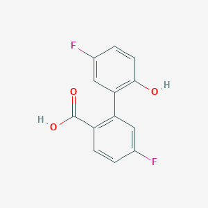 molecular formula C13H8F2O3 B6399107 4-Fluoro-2-(5-fluoro-2-hydroxyphenyl)benzoic acid CAS No. 1261893-49-5
