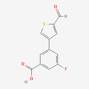 molecular formula C12H7FO3S B6399262 3-Fluoro-5-(5-formylthiophen-3-yl)benzoic acid CAS No. 1261972-70-6