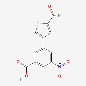 molecular formula C12H7NO5S B6399320 3-(5-Formylthiophen-3-yl)-5-nitrobenzoic acid CAS No. 1261949-77-2