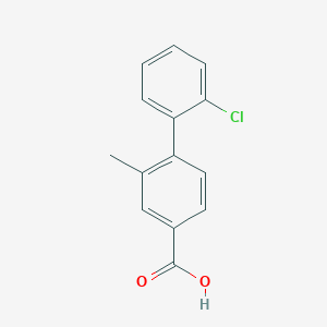 molecular formula C14H11ClO2 B6399493 4-(2-Chlorophenyl)-3-methylbenzoic acid CAS No. 1192548-49-4