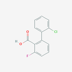molecular formula C13H8ClFO2 B6399523 2-(2-Chlorophenyl)-6-fluorobenzoic acid CAS No. 1261963-40-9