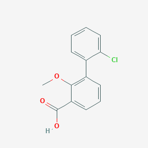 molecular formula C14H11ClO3 B6399545 3-(2-Chlorophenyl)-2-methoxybenzoic acid CAS No. 1261959-60-7