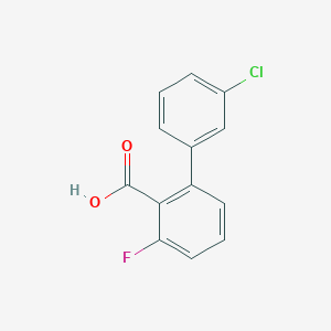 molecular formula C13H8ClFO2 B6399601 2-(3-Chlorophenyl)-6-fluorobenzoic acid CAS No. 1237526-11-2