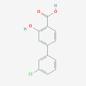 molecular formula C13H9ClO3 B6399607 4-(3-Chlorophenyl)-2-hydroxybenzoic acid CAS No. 1261890-55-4