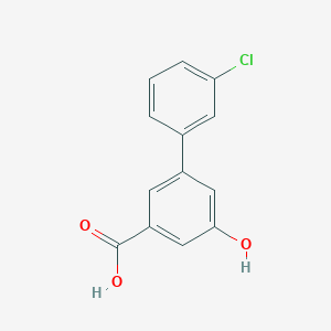 molecular formula C13H9ClO3 B6399625 3-(3-Chlorophenyl)-5-hydroxybenzoic acid CAS No. 1258613-67-0