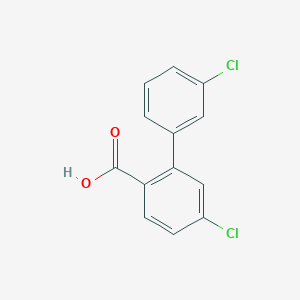 molecular formula C13H8Cl2O2 B6399644 4-Chloro-2-(3-chlorophenyl)benzoic acid CAS No. 855255-56-0