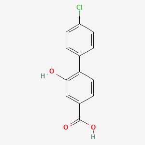 molecular formula C13H9ClO3 B6399657 4-(4-Chlorophenyl)-3-hydroxybenzoic acid CAS No. 648897-98-7