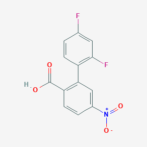 molecular formula C13H7F2NO4 B6399759 2-(2,4-Difluorophenyl)-4-nitrobenzoic acid CAS No. 1261903-76-7