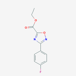 molecular formula C11H9FN2O3 B063998 Ethyl 3-(4-fluorophenyl)-1,2,4-oxadiazole-5-carboxylate CAS No. 163719-81-1