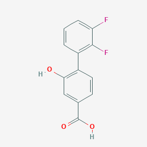 molecular formula C13H8F2O3 B6399993 4-(2,3-Difluorophenyl)-3-hydroxybenzoic acid CAS No. 1261904-07-7
