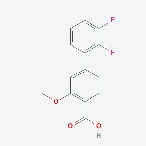 molecular formula C14H10F2O3 B6400071 4-(2,3-Difluorophenyl)-2-methoxybenzoic acid CAS No. 1261964-81-1