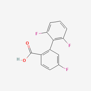 molecular formula C13H7F3O2 B6400167 2-(2,6-Difluorophenyl)-4-fluorobenzoic acid CAS No. 1262006-08-5