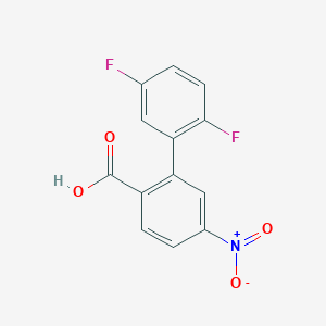 molecular formula C13H7F2NO4 B6400352 2-(2,5-Difluorophenyl)-4-nitrobenzoic acid CAS No. 1261942-55-5