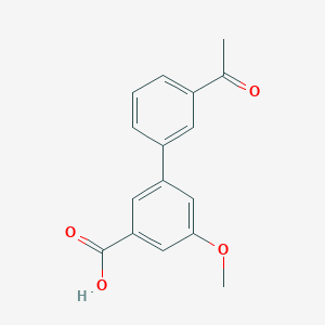 molecular formula C16H14O4 B6400402 3-(3-Acetylphenyl)-5-methoxybenzoic acid CAS No. 1261904-27-1