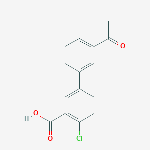 molecular formula C15H11ClO3 B6400440 5-(3-Acetylphenyl)-2-chlorobenzoic acid CAS No. 1262005-85-5