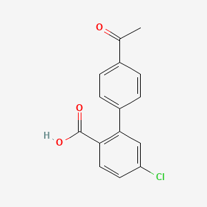 molecular formula C15H11ClO3 B6400523 2-(4-Acetylphenyl)-4-chlorobenzoic acid CAS No. 1261910-07-9