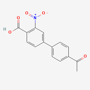 molecular formula C15H11NO5 B6400542 4-(4-Acetylphenyl)-2-nitrobenzoic acid CAS No. 1262005-94-6