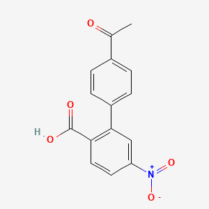 molecular formula C15H11NO5 B6400549 2-(4-Acetylphenyl)-4-nitrobenzoic acid CAS No. 1261965-92-7