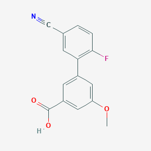 molecular formula C15H10FNO3 B6400645 3-(5-Cyano-2-fluorophenyl)-5-methoxybenzoic acid CAS No. 1261938-45-7
