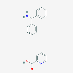 molecular formula C19H18N2O2 B064020 Benzenemethanamine, alpha-phenyl-, 2-pyridinecarboxylate CAS No. 171507-32-7