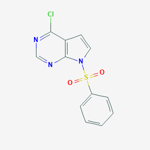 molecular formula C12H8ClN3O2S B064034 4-Chloro-7-(phenylsulfonyl)-7H-pyrrolo[2,3-D]pyrimidine CAS No. 186519-89-1