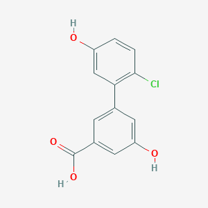 molecular formula C13H9ClO4 B6403914 3-(2-Chloro-5-hydroxyphenyl)-5-hydroxybenzoic acid CAS No. 1261961-80-1