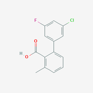 molecular formula C14H10ClFO2 B6404044 2-(3-Chloro-5-fluorophenyl)-6-methylbenzoic acid CAS No. 1261908-61-5