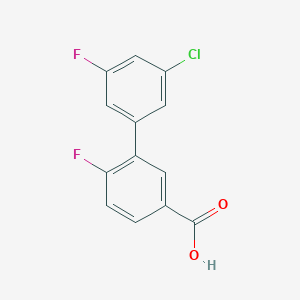 molecular formula C13H7ClF2O2 B6404095 3-(3-Chloro-5-fluorophenyl)-4-fluorobenzoic acid CAS No. 1261970-22-2