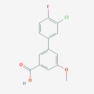 molecular formula C14H10ClFO3 B6404289 3-(3-Chloro-4-fluorophenyl)-5-methoxybenzoic acid CAS No. 1261951-80-7