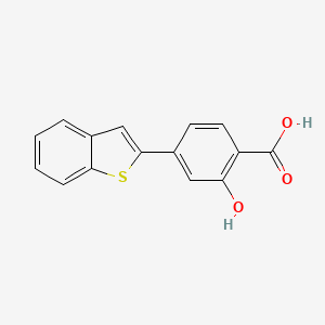 molecular formula C15H10O3S B6404433 4-[Benzo(b)thiophen-2-yl]-2-hydroxybenzoic acid CAS No. 1261951-95-4