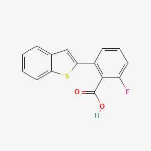 molecular formula C15H9FO2S B6404480 2-[Benzo(b)thiophen-2-yl]-6-fluorobenzoic acid CAS No. 1261952-05-9