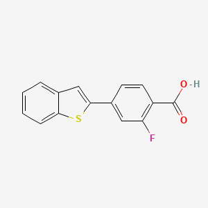 molecular formula C15H9FO2S B6404487 4-[Benzo(b)thiophen-2-yl]-2-fluorobenzoic acid CAS No. 1261962-53-1