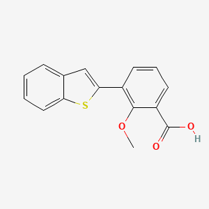 molecular formula C16H12O3S B6404495 3-[Benzo(B)thiophen-2-YL]-2-methoxybenzoic acid CAS No. 1262004-56-7
