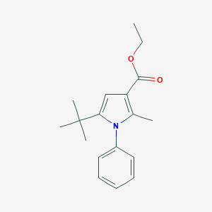 molecular formula C18H23NO2 B064045 ethyl 5-(tert-butyl)-2-methyl-1-phenyl-1H-pyrrole-3-carboxylate CAS No. 175276-55-8