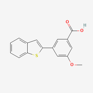 molecular formula C16H12O3S B6404514 3-[Benzo(B)thiophen-2-YL]-5-methoxybenzoic acid CAS No. 1262004-59-0