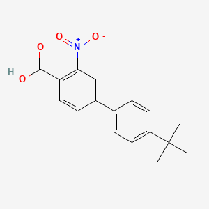 molecular formula C17H17NO4 B6404664 2-Nitro-4-(4-T-butylphenyl)benzoic acid CAS No. 1261947-48-1