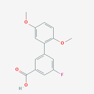 molecular formula C15H13FO4 B6405579 3-(2,5-Dimethoxyphenyl)-5-fluorobenzoic acid CAS No. 1261932-79-9