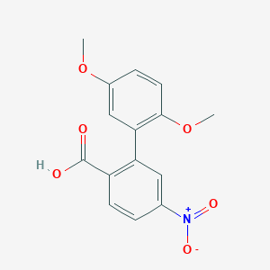 molecular formula C15H13NO6 B6405650 2-(2,5-Dimethoxyphenyl)-4-nitrobenzoic acid CAS No. 1261905-86-5