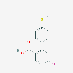 molecular formula C15H13FO2S B6405902 2-(4-Ethylthiophenyl)-4-fluorobenzoic acid CAS No. 1261992-05-5