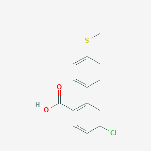 molecular formula C15H13ClO2S B6405923 4-Chloro-2-(4-ethylthiophenyl)benzoic acid CAS No. 1261963-85-2