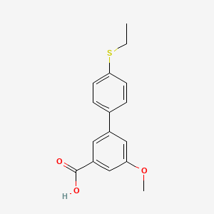 molecular formula C16H16O3S B6405940 3-(4-Ethylthiophenyl)-5-methoxybenzoic acid CAS No. 1261969-91-8