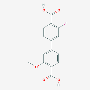 molecular formula C15H11FO5 B6406152 4-(4-Carboxy-3-fluorophenyl)-2-methoxybenzoic acid CAS No. 1261970-08-4