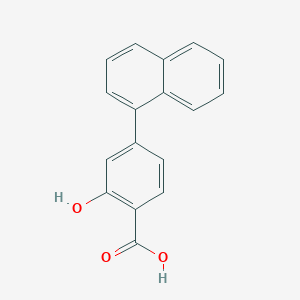 molecular formula C17H12O3 B6406345 2-Hydroxy-4-(naphthalen-1-yl)benzoic acid CAS No. 139082-29-4