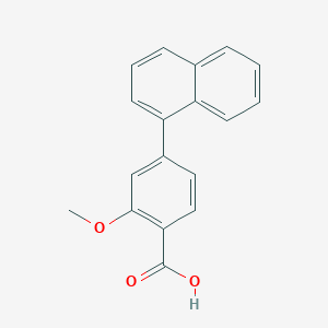 molecular formula C18H14O3 B6406390 2-Methoxy-4-(naphthalen-1-yl)benzoic acid CAS No. 139082-96-5